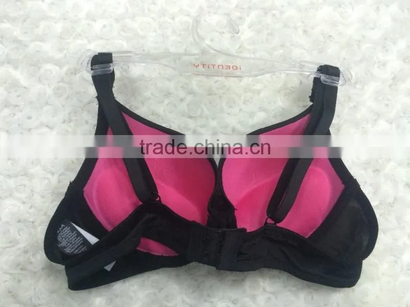 Soft padded bra with extra cotton plain dyed underwear bra and panty sets