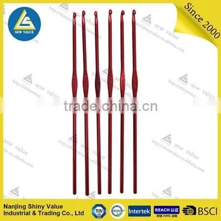 Sewing accessories knitting type custom colored aluminium crochet hook