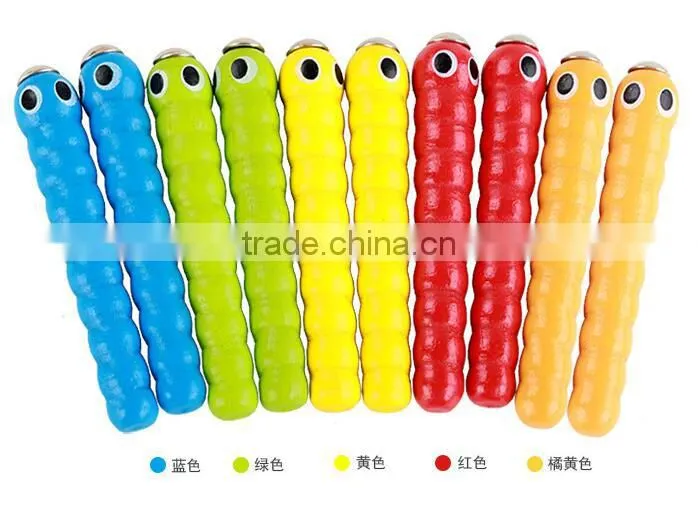 Balance exercise wooden catching worms game gifts educational toys for kids