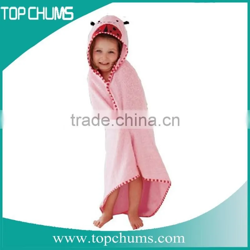 100% Cotton Soft Terry Embroidery Logo bath Baby Hooded Towel