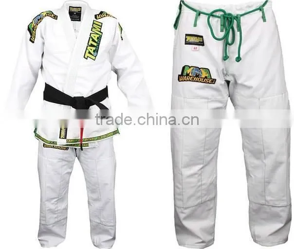 Customized Bjj gi with inside printing( White,Black,Blue,Royal Blue,Grey,Green)