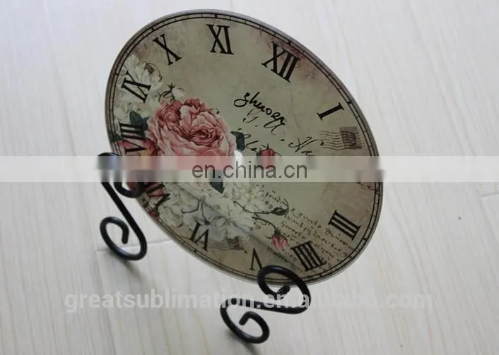 sublimation personalized christmas glass clock
