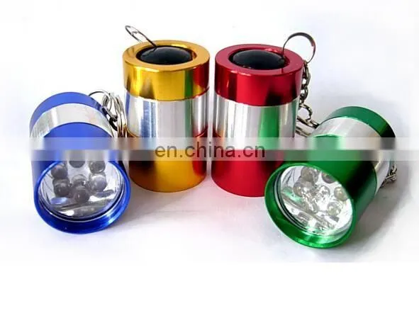 led projection logo keychain 6led torch flashlight