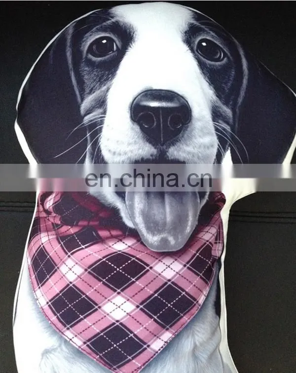 2016 Fashion cheap plush 3d printing home decorative dog pillow