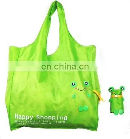 Foldable Plush Frog Shopping Tote Bag