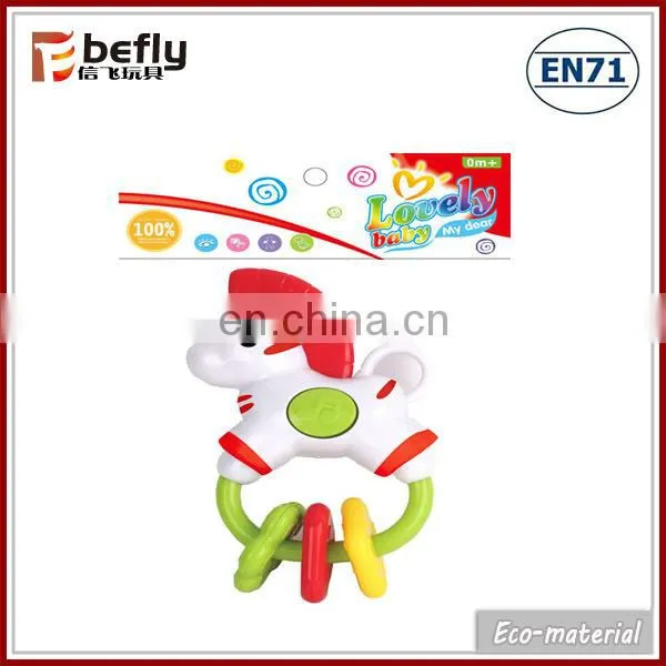 Red cartoon plastic fish toy wrist rattle for baby