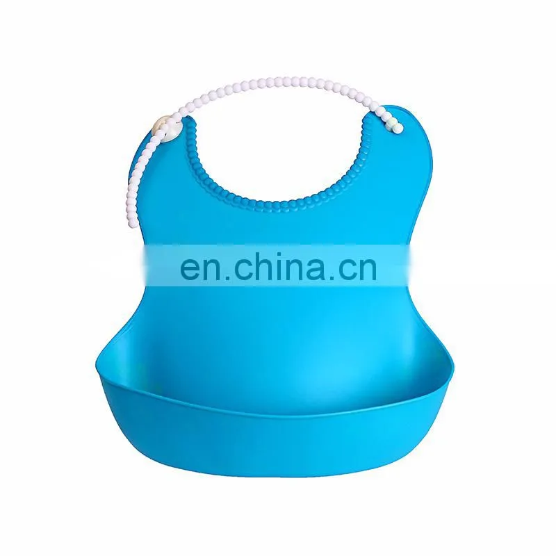 Hot selling latest baby bib silicone waterproof cute baby bandana bib for feeding