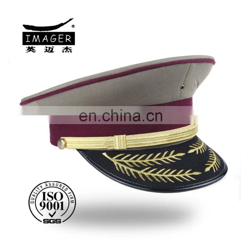 Fitted military copilot uniform cap