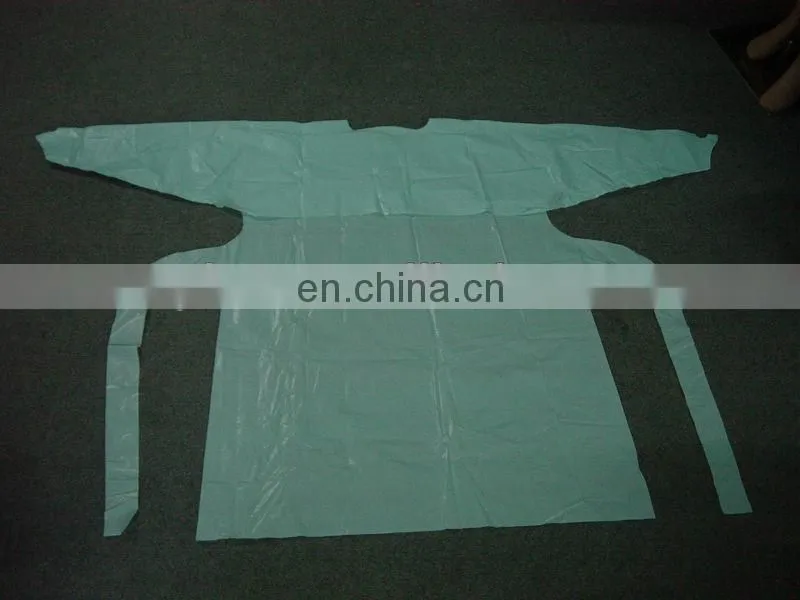 Waterproof Plastic CPE Gown/Disposable Nursing Hospital Gown