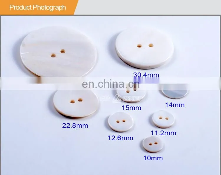 Quality Two Holes Natural River Shell Button for Clothing BN80063