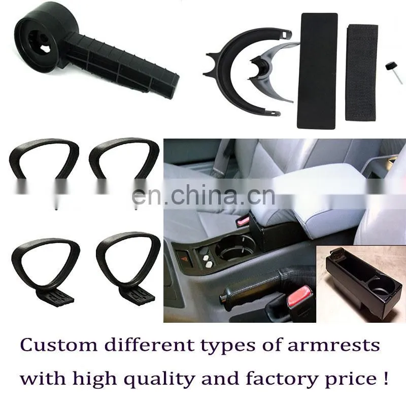 Dongguan maker supply different types of customized plastic armrest for auto , bus , office chair