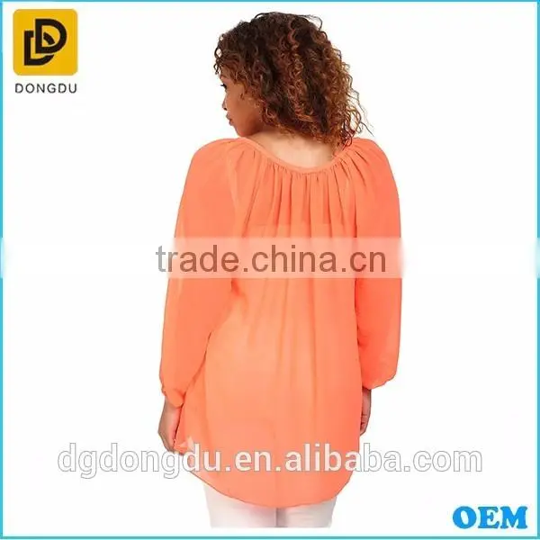 Summer woman clothes 2016 latest fashion plus size long sleeve blouse