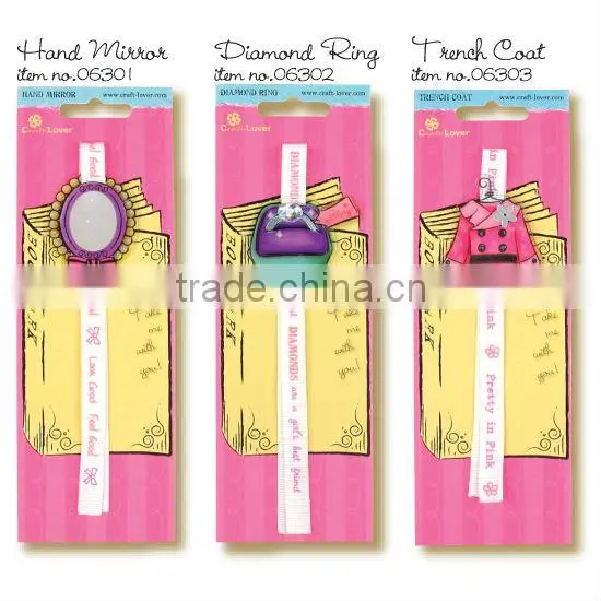 Promotional Decoration Fashion Icons Girl Ribbon Bookmark