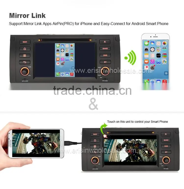 Erisin ES2053B 7" 4-Core Android 4.4.4 Car DVD Player E53 E39