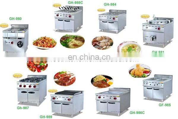 Stainless Steel natural gas LPG Gas Range with 4 Burner and electric oven