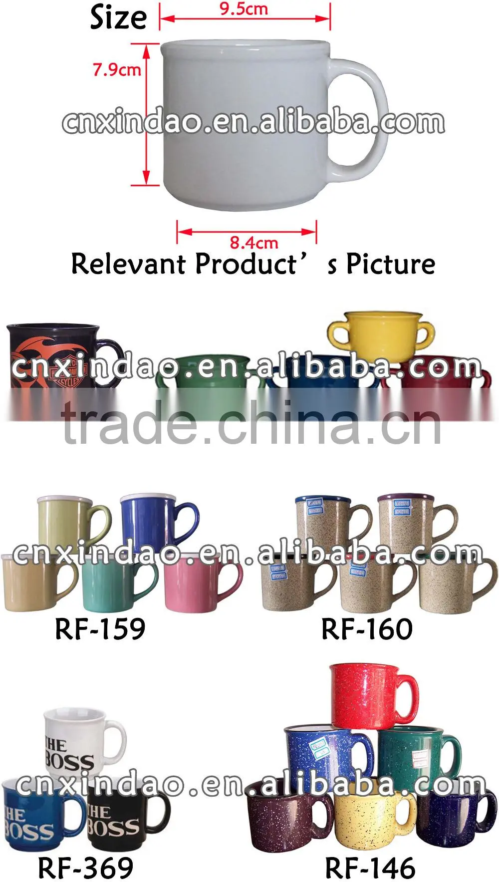 Hot Sale Beautiful Colored U Shape Ceramic Promotional Travel Mug Customized