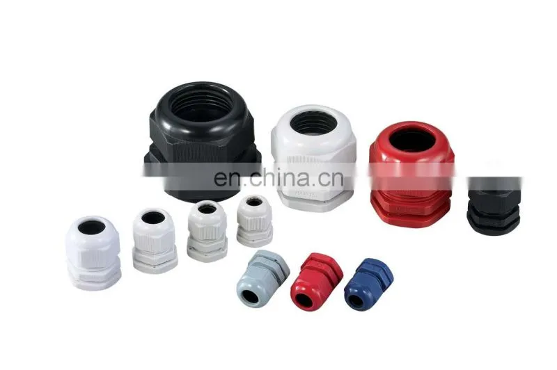 White Cable Gland Waterproof Adjustable 3-16mm Cable Connectors PG7 PG9 PG11 PG13.5 PG16 PG19 Plastic Cable Gland Joints
