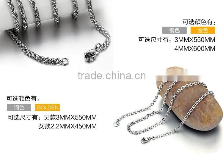 Circle the cross pendant Men's titanium steel casting necklace gold silver color promotion gift