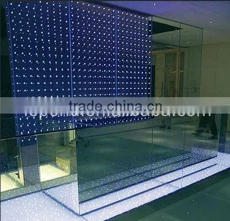 led light glass panel/transparent glass led display