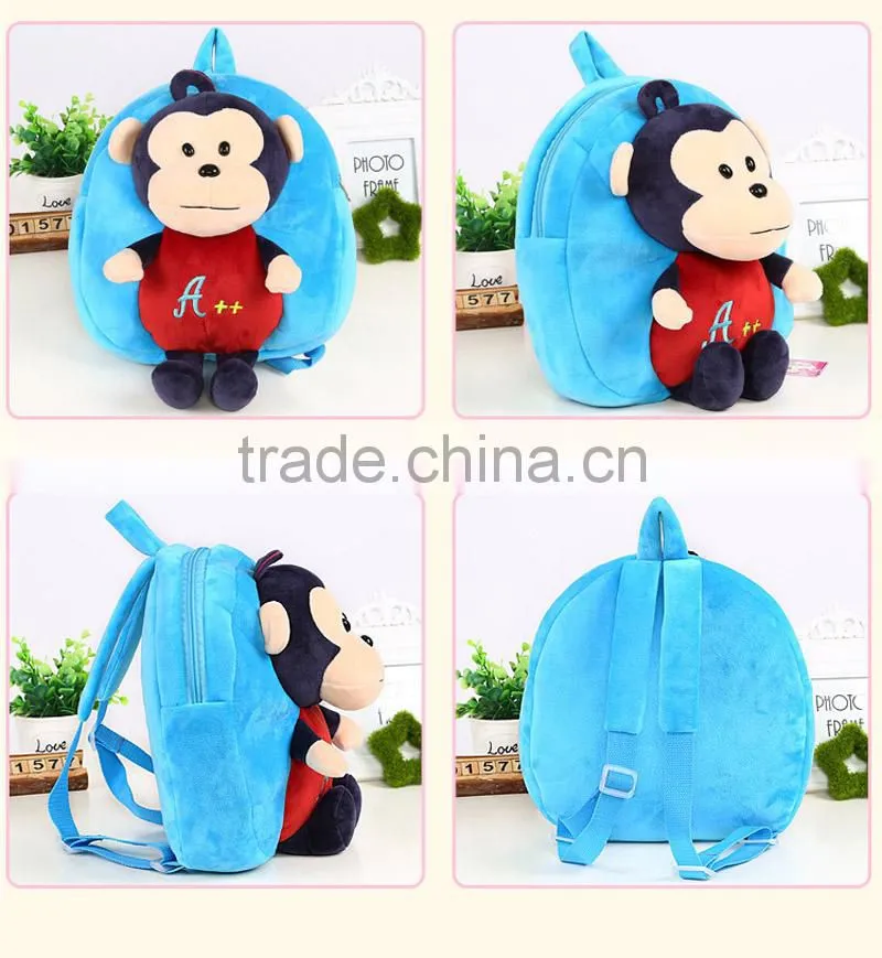 Cute zoo animal china supplier backpacks monkey backpack kids animal bags