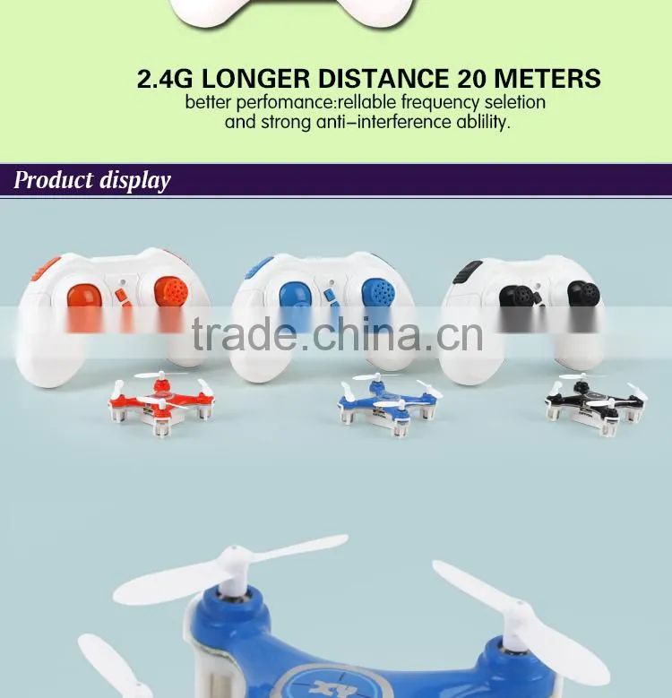 2015 New arrive 2.4G 4 CH 6-Axis Gyro mini rc quadcopter With Led Light RC UFO VS CX-10