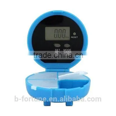 MB72D_BL LCD display Light blue Alarm Colorful Digital alarm pill box with timer