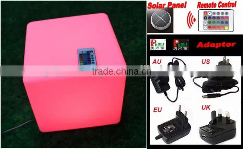 12"Solar LED light decotative cube with remote control YXF-3030S