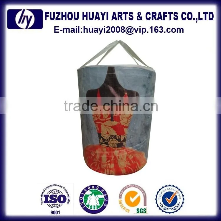Customized folding laundry basket with legs