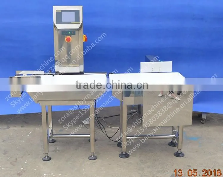 BY-XBC Full automatic metal Weight detector for food, weighting machine