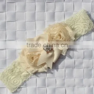 Fashion Baby lace flower Headband Infant Headband Toddler Headband Navy Blue Headband baby flower hair band wh-1738