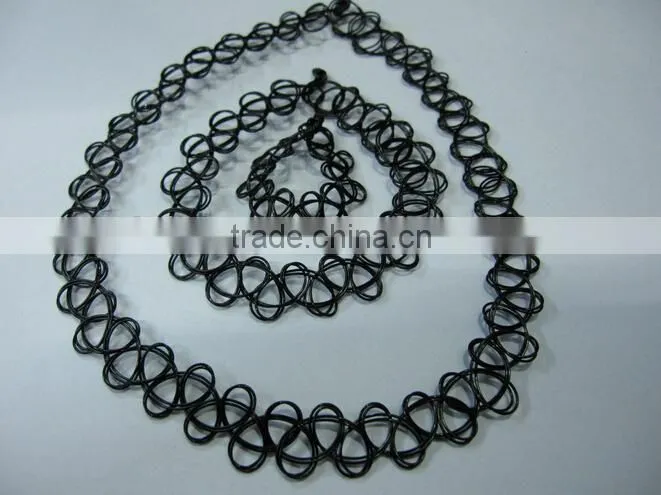 Best seller black plastic handmade simple style choker necklace