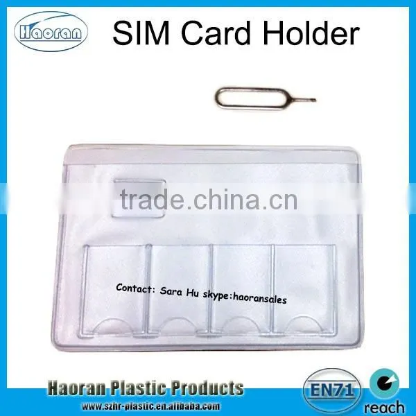 Plastic nano sim card holder wallet