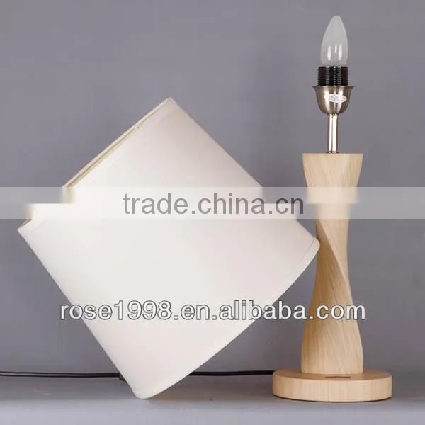 wooden bedside table lamp for hotel