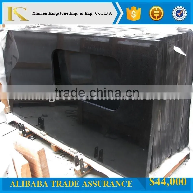 absolute black granite vanity top for bathroom