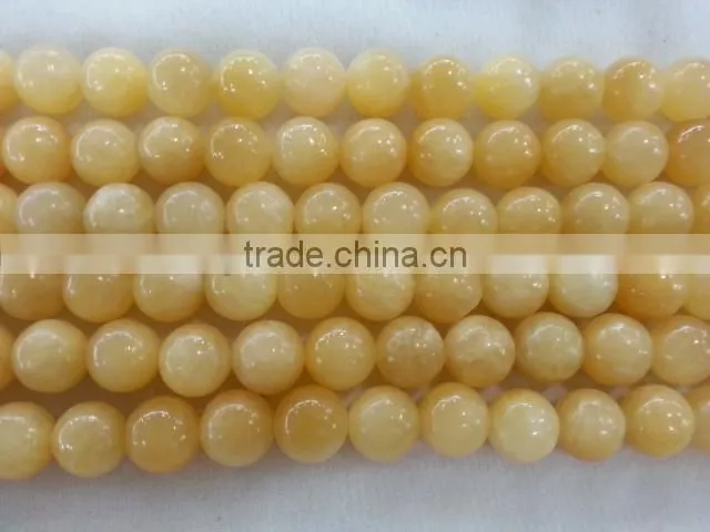 Soft Yellow Jade round beads,8mm round gemstone beads