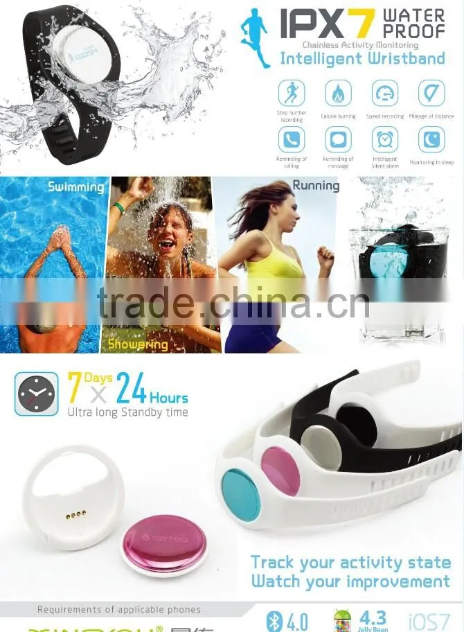 Waterproof smart calorie pedometer watch with wristband