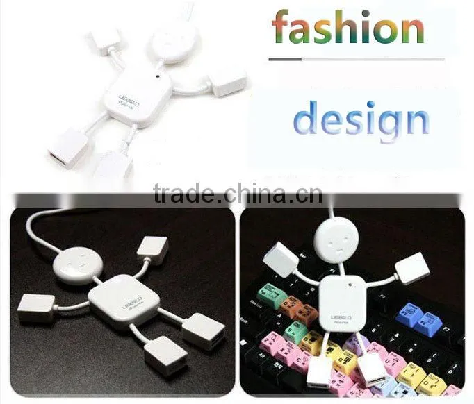 J212 EXW price four USB distributor USB 2.0 Humanoid HUB usb splitter wholesale