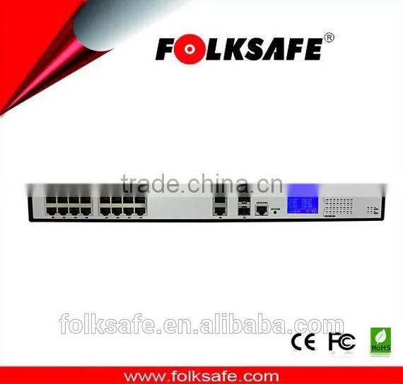 Folksafe PoE switch 16 ports with gigabit uplink port SFP module no 4 usb