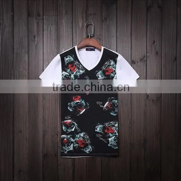Popular hot selling short sleeve men shirt double collar