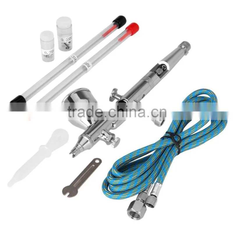 0.25 + 0.3 + 0.5mm 9cc Pro Gravity Double Action Air Brush Set for Cakes Temporary Tattoo AS-32