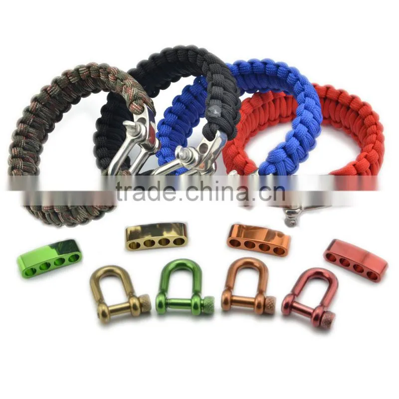 Paracord Survival Bracelet with Fire Starter and Whistle