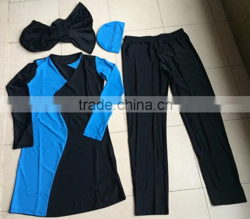 open hot sexy girl photo muslim women swimwear waterproof
