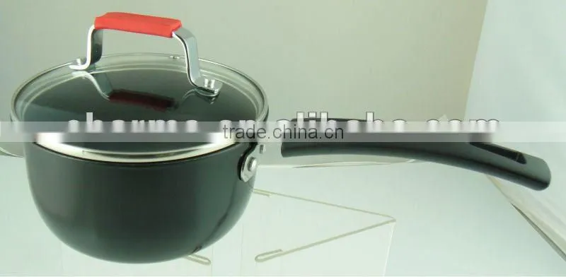 Charms induction cooking pot fabrication&stainless steel durm shape milk pot with glass lid&Stainless steel cookware