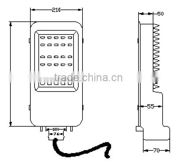 30W 50w LED street lamps AC95-265V for highway IP65 water resistance Aluminum heat sink more than 100lm/w Ra>0.9