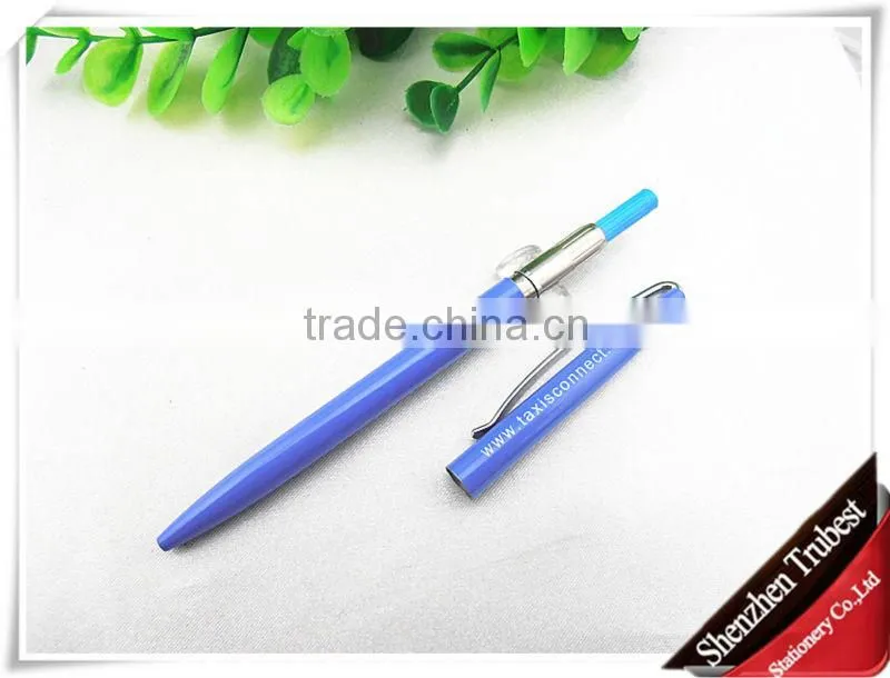 Silver metal ballpoint pen , slim silver pen