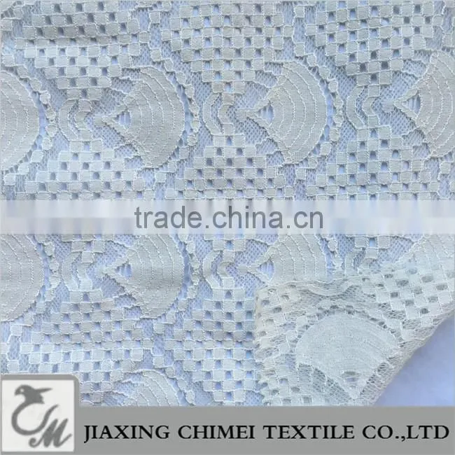 fan shape jacquard lace fabric