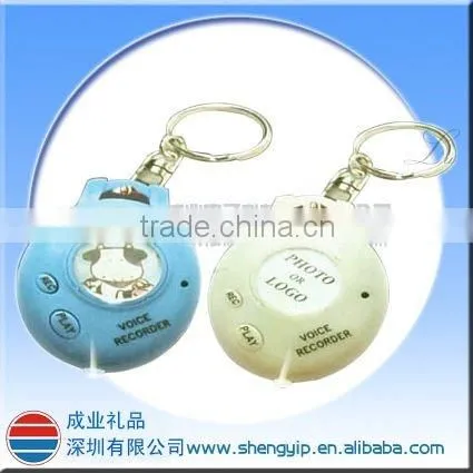 novelty voice recorder keychain with custom photo
