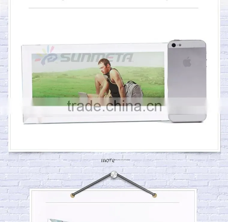 hot sale sunmeta sublimation glass photo frame with display stand BL-08