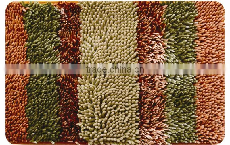 floor mat long pile Polyester room mat with anti-slip base