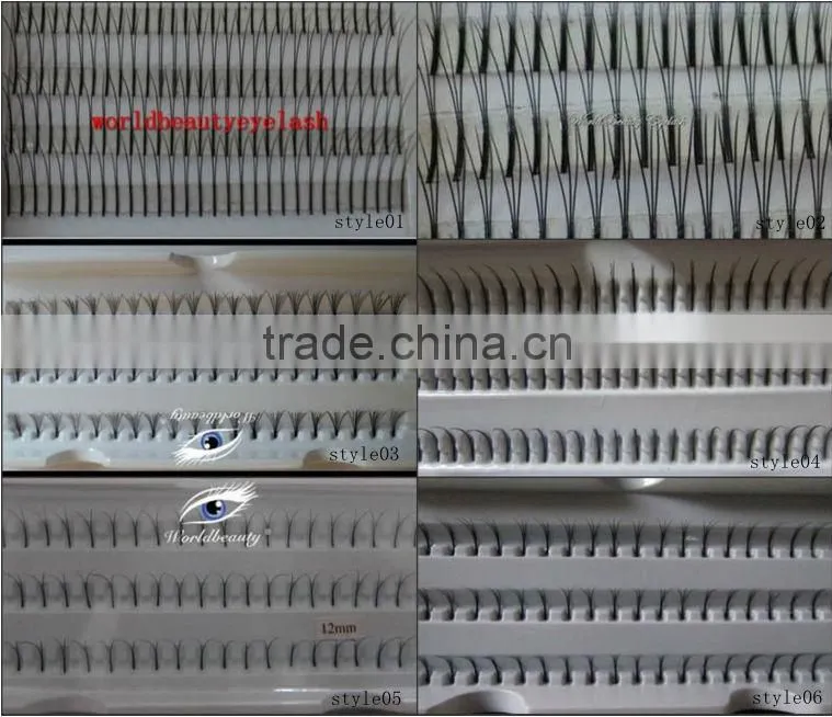 Professional workmanship individual eyelash extension/flare synthetic clusters